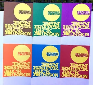 Set di 6 decalcomanie tessuto VIP Pass Ben Harper / Jack Johnson Summer Tour 2003. - Foto 1 di 6