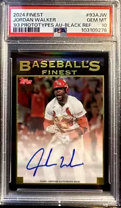2024 Topps Finest '93 Prototypes Auto Black #93A-JW Jordan Walker /10 PSA 10 - Picture 1 of 2