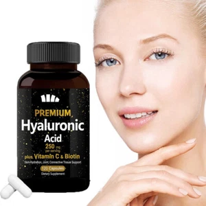 Hyaluronic Acid 250mg Biotin Vitamin C Joint, Connective Tissue Support - Picture 1 of 6