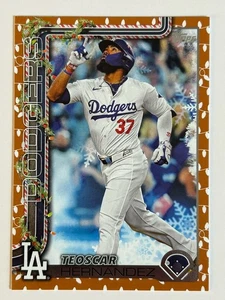 Teoscar Hernandez 2025 Topps Holiday (SP) Gold Holiday Lights Foil #H164 Dodgers - Picture 1 of 2