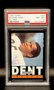 Richard Dent 1985 Topps #24 RC PSA 8 HOF Chicago Bears Rookie NFL Football Karte! - Bild 1 von 2