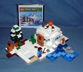 MINECRAFT, THE SNOW HIDEOUT SET 21120 - LEGO - 2015 - USED