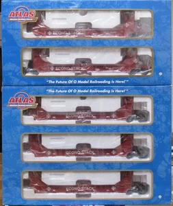 Atlas O 8920/8921-1 Santa Fe Gunderson Stack Car 5-Unit Set O-Gauge NIB * - Picture 1 of 3