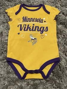 Minnesota Vikings NFL Baby Infant One Piece Creeper Size 0-3 Months - Picture 1 of 4