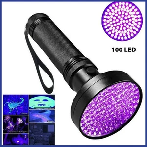 UV Ultra Violet 100LED Flashlight Blacklight Detection Outdoor Torch Lamp Light - Picture 1 of 12