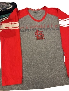 St Louis Cardinals Shirt Damen XL (16) rot & grau 4her von Carl Banks - kostenloser Versand - Bild 1 von 6