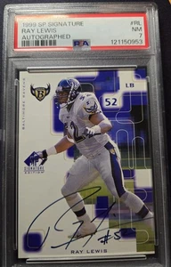 1999 Upper Deck SP Signature Ray Lewis Autograph Auto PSA 7 #RL Ravens  - Picture 1 of 2