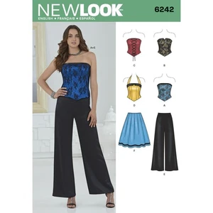 NEW LOOK Schnittmuster 6242 Misses Damen Rock, Hose, Korsett 4-16 RABATTIERT - Bild 1 von 5