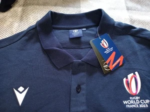 Macron France 2023 Herren Poloshirt Rugby 4 XL dunkelblau Spitzenbündchen  - Bild 1 von 8
