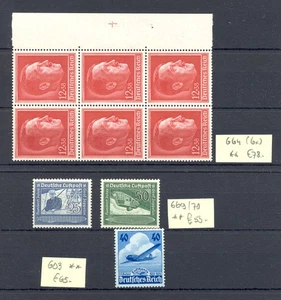 GERMANY # 603 , 669/70 , 664 ( 4 x ) CV € 198 ** MNH VF  - Picture 1 of 1