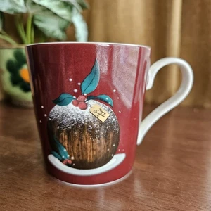 Tesco Christmas Pudding Mug Fine China Holiday Season Winter - Picture 1 of 6