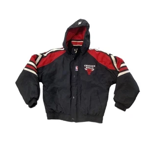 Vintage 90s NBA Chicago Bulls Puffer Starter Jacket - Picture 1 of 4