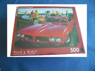 New York Puzzle Company ¿Necesitas un paseo? Rompecabezas 500 piezas 1970 rojo GTO The Judge Foto 1 de 4