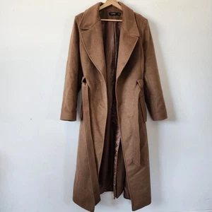 Trench donna Lauren Ralph Lauren lungo misto lana pavone taglia 18 con cintura - Foto 1 di 8