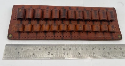 Cartucho de cinturón vintage Hunter 506 cuero marrón 12 soporte de munición redondo deslizable EE. UU. Foto 1 de 4