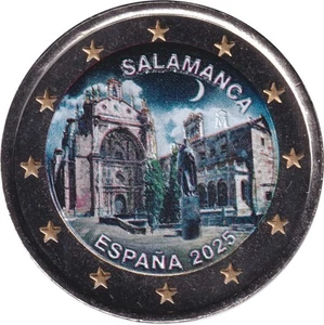España 2025 2 € euros conmemorativos Color 4 Ciudad Vieja de Salamanca - Picture 1 of 1