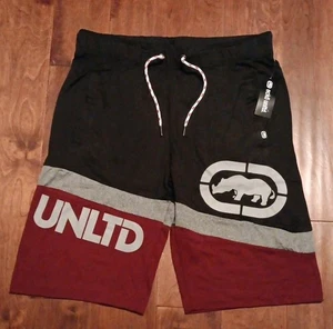 Pantalones Cortos de Vellón Ecko Unlimited Para Hombre Talla Mediana Nuevos con Etiquetas Rojo Verdadero Mármol - Imagen 1 de 6