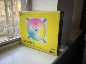 Ventilateur boîtier CORSAIR iCUE AF120 RGB ELITE 120mm - Blanc (paquet de 1) - Photo 1/2