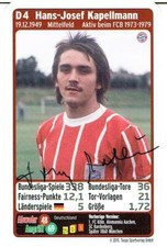 Jupp Kapellmann original playing card 2015 Bayern Munich with original bottom