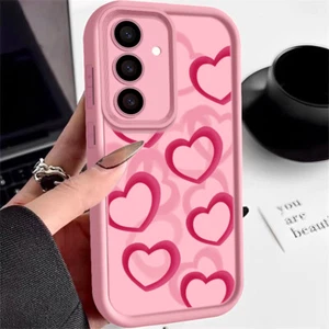 Custodia telefono per Samsung Galaxy A56 A36 A26 A16 A55 A35 A15 cuore carino cover morbida - Foto 1 di 20