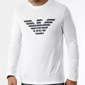 Emporio Armani weißes T-Shirt EA Herren T-Shirt - schmale Passform - Größe.: M L XL Neu - Bild 1 von 3