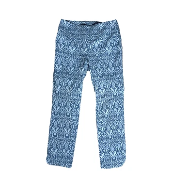 Soft Surroundings Petite Batik Leggings Size PXS Blue Printed Stretch Ankle Crop - Image 1 of 4