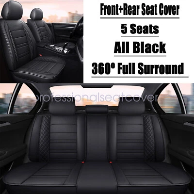 Car 5 Seat Cover Faux Leather For Toyota Prius V 2012-2017 Full Set Cushion Pad - Image 1 of 4