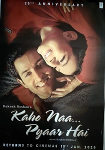 Kaho Naa Pyaar Hai Bollywood Movie 2 Sided Poster Hrithik 28X40 inch Approx - Picture 1 of 2