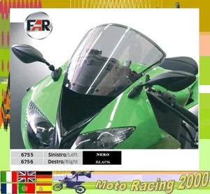 PARA APRILIA RSV 4R PAR DE ESPEJOS RETROVISOR NEGRO Revestimiento moto - Imagen 1 de 1