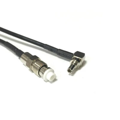 FME Female to CRC9 Male Right Angle Pigtail Cable RG174 20cm 8" for 3G USB Modem - Image 1 of 3