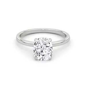 14k White Gold Ring E VVS2 2 Ct Lab Created Diamond IGI CERTIFIED Jewelry Gift - Picture 1 of 12