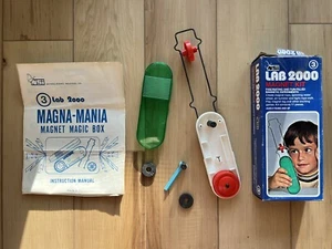 Vintage NSI LAB 2000 Magnet Kit Magna-Mania Magic Box CIB Throwback Toy 70s - Picture 1 of 8