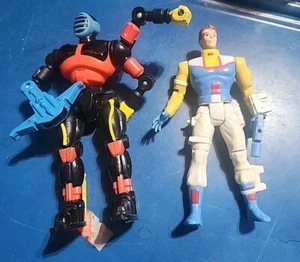 Vintage 1994 Toybiz The Bots Master Ninjzz and Ziv Zulander Action Figure Robot - Picture 1 of 6