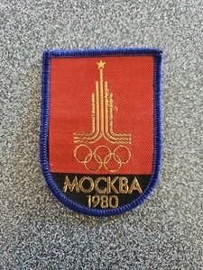 1980 OLYMPISCHE SOMMER XXII MOCKBA MOSKAU OFFIZIELLER OLYMPISCHER SPIELE AUFNÄHER - RHTF - Bild 1 von 2
