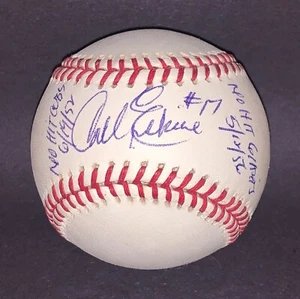Autographed CARL ERSKINE "No Hit Cubs" & "No Hit Giants" Signed Baseball MLB - Picture 1 of 9