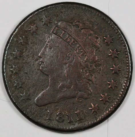 1811 Large Cent.  VF Detail.  186106 Cover
