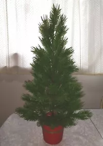 Vintage Plastic Christmas Tree Table Top 24” In Base 1960s - Picture 1 of 12