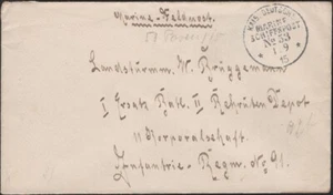 GERMANY, 1915. Feldpost Cover Marine Schiffspost No.53, S.M.s. Posen - Bild 1 von 1