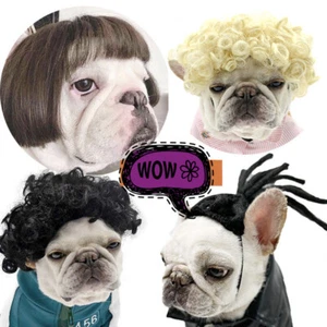 Funny Dog Cat Cosplay Wig Pet Wigs for Halloween Christmas Festivals for Dogs - Picture 1 of 47
