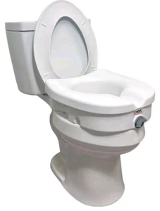 Carex E-Z Lock Raised Toilet Seat-5 Inch Height Riser for Elderly& Handicap DEAL - Picture 1 of 5