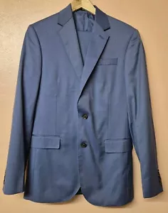 J Ferrar Suit Blue Slim Fit Jacket 38L Trousers W32 L32 - Picture 1 of 7