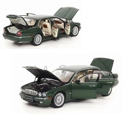 1:18 Scale AR Almost Real Jaguar XJ6 X350 Metal Diecast Car Model Green In Box - Image 1 of 4
