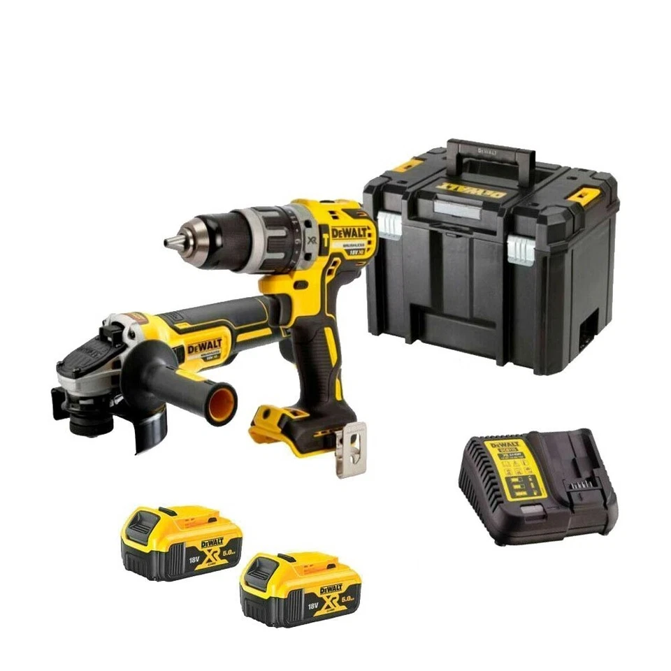 Dewalt DCK2080P2T-QW – Kit de 2 outils- DCD796 Perceuse sans fil + DCG405 Meuleu - Photo 1/1