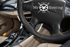 FOR BMW 3 E21 75-82 PERFORATED LEATHER STEERING WHEEL COVER YELLOW DOUBLE STITCH