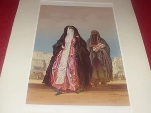 ORIENTALISM AMEDEO PRECIOUS - Dame Cophte CAIRO signed 1rst Print 1862 - Picture 1 of 22