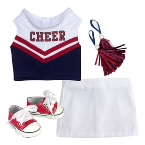 Sophia’s 4 Piece Cheerleading Uniform for 18" Dolls, White/Red - Picture 1 of 4