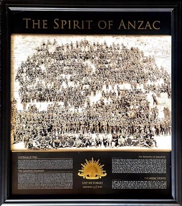 Authentic The Spirit of Anzac Limited Edition Memorabilia Framed - Picture 1 of 1