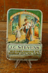Antique 1910 JC Stevens Old Judson Whiskey Litho Advertising Match Stick Holder - Picture 1 of 8
