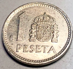 SPAIN 🇪🇦 ONE (1) PESETA COIN 1987 (KING JUAN CARLOS I) - Picture 1 of 2