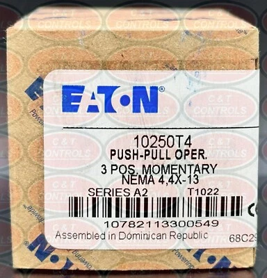 Eaton 10250T4 3 Position Push Pull Momentary Switch New In Box USA Stock - Image 1 of 4